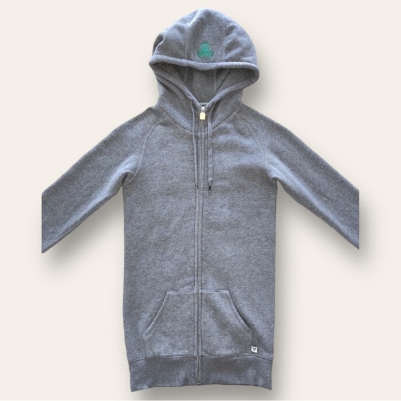 Aritzia TNA Grey Hoodie Fleece Lined Hooded Sweater Full Zip - Picture 3 of 17